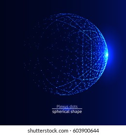  Plexus background blue on dark round circular