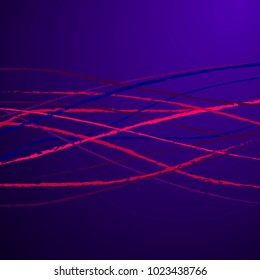 Plexus of colorful lines. Modern image.