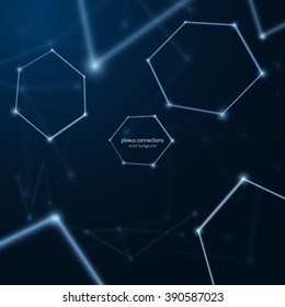 Plexus connections background. Vector eps10. Can be used as communications or technology, science concepts. 