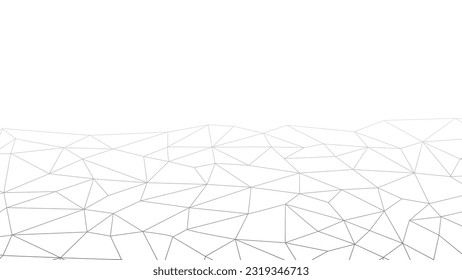 Plexus mesh geometric background. Dots connected by lines. Technology abstract background. Minimalist backdrop. Vector