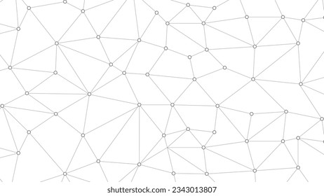 Plexus mesh geometric background. Dots connected by lines. Technology abstract background. Minimalist mesh backdrop. Vector