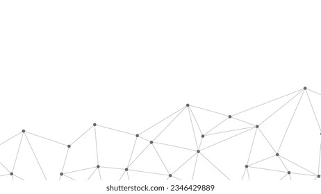 Plexus mesh geometric background. Dots connected by lines. Technology abstract background. Minimalist mesh backdrop. Vector