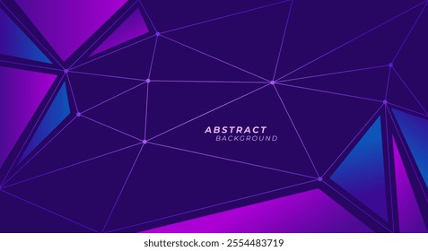 Plexus modern polygonal background vector