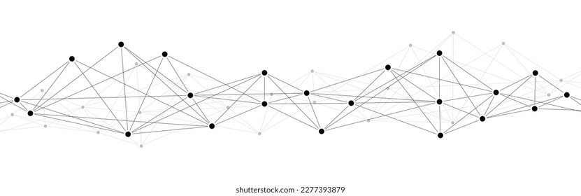 Plexus polygon data network connect lines and dots background template.	