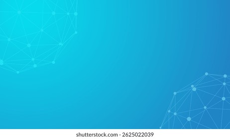 Plexus shape. Dots connected by lines. Abstract wave. Minimalist mesh. Abstract polygonal shape. Technology blue background.