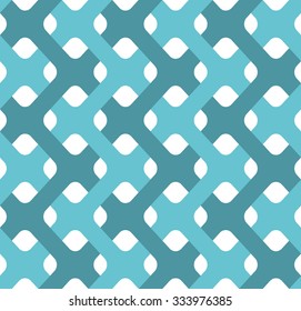 Plexus tapes seamless pattern. Abstract background of weavings. Retro fabric ornament.
