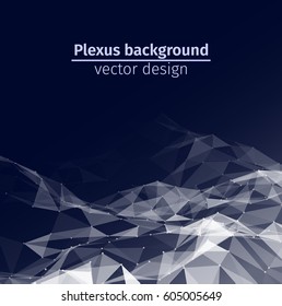 plexus volume composition white gray points line plane