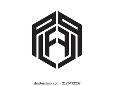 PLF Letra monograma inicial plf Plantilla de vector de logotipo p l f Diseño de logotipo
