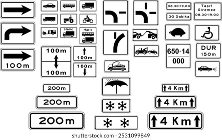 (PL-GROUP) Panels, Road signs in Turkey, Vienna Convention on Road Signs and Signals