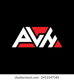 PLH triangle letter logo design with triangle shape. PLH triangle logo design monogram. PLH triangle vector logo template with red color. PLH triangular logo Simple, Elegant, and Luxurious design.
