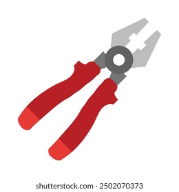 Diseño plano del icono de la alicate para el personal nad Uso comercial