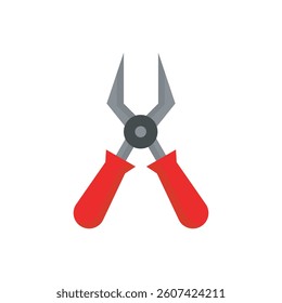 Plier flat icon vector design. Industrial mechanic tool, carpenter, electrical flat icon vector design illustration. 