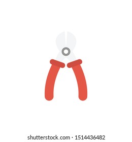 plier glyph flat vector icon