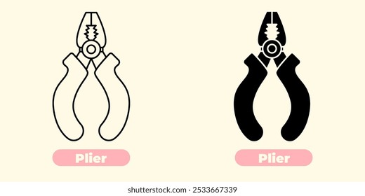 Plier Icon - Clean and Modern Design.