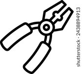 Plier Icon. Hand Tool Usage
