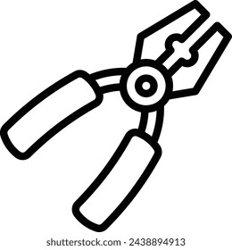 Plier Icon. Hand Tool Usage
