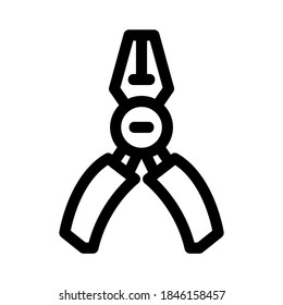 plier icon or logo isolated sign symbol vector illustration - high quality black style vector icons
