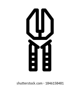 plier icon or logo isolated sign symbol vector illustration - high quality black style vector icons
