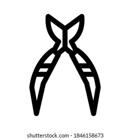 plier icon or logo isolated sign symbol vector illustration - high quality black style vector icons
