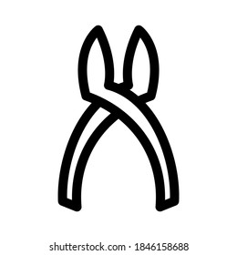 plier icon or logo isolated sign symbol vector illustration - high quality black style vector icons
