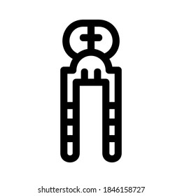 plier icon or logo isolated sign symbol vector illustration - high quality black style vector icons
