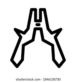 plier icon or logo isolated sign symbol vector illustration - high quality black style vector icons
