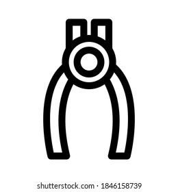 plier icon or logo isolated sign symbol vector illustration - high quality black style vector icons
