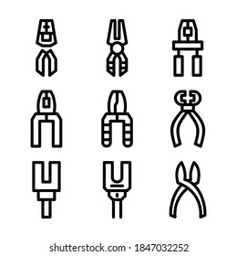 plier icon or logo isolated sign symbol vector illustration - Collection of high quality black style vector icons
