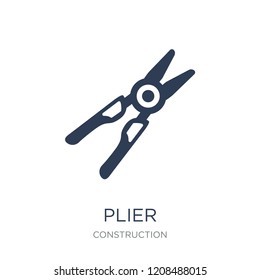 Plier icon. Trendy flat vector Plier icon on white background from Construction collection, vector illustration can be use for web and mobile, eps10