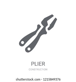 Plier icon. Trendy Plier logo concept on white background from Construction collection. Suitable for use on web apps, mobile apps and print media.