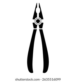 Plier icon vector, black and white, pliers clip art, clip art pliers, simple pliers tool silhouette, hand tools icon design