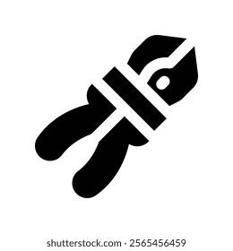 plier icon. vector glyph icon for your website, mobile, presentation, and logo design.