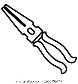 Plier icon vector sign and symbol on trendy design