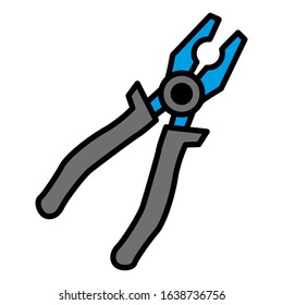 Plier icon vector sign and symbol on trendy design
