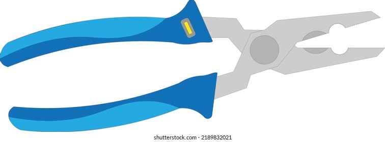 Plier. illustration vector of plier. Blue plier icon.