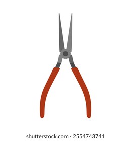 plier illustration vector flat design isolated on white background. pliers illustration of carpentry tools, work tools, building shops, and mechanical equipment.