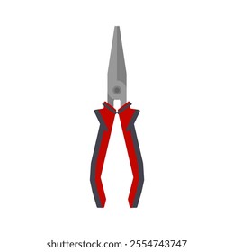 plier illustration vector flat design isolated on white background. pliers illustration of carpentry tools, work tools, building shops, and mechanical equipment.