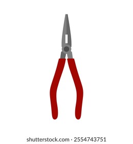 plier illustration vector flat design isolated on white background. pliers illustration of carpentry tools, work tools, building shops, and mechanical equipment.