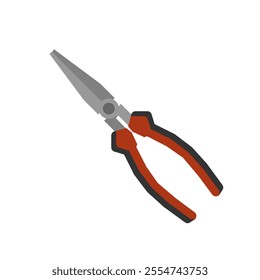 plier illustration vector flat design isolated on white background. pliers illustration of carpentry tools, work tools, building shops, and mechanical equipment.