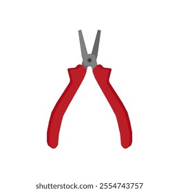 plier illustration vector flat design isolated on white background. pliers illustration of carpentry tools, work tools, building shops, and mechanical equipment.