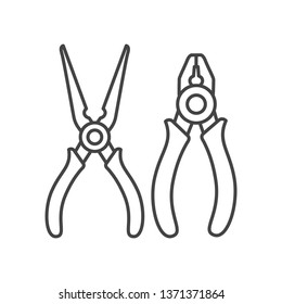 plier tool isolated icon