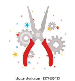plier tool isolated icon
