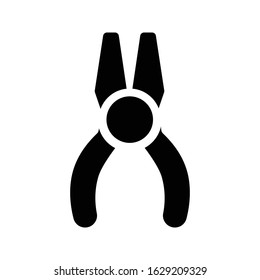 plier vector glyph flat icon 