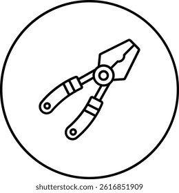 Plier vector icon. Can be used for printing, mobile and web applications.