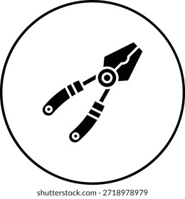 Vektorsymbol der Zange. Kann für Druck-, Mobil- und Web-Anwendungen verwendet werden.