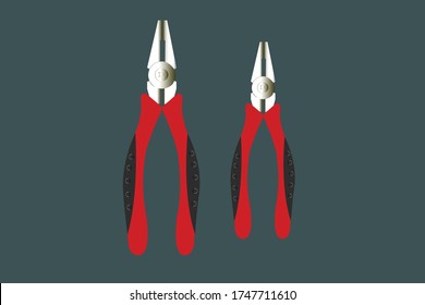 Plier vector red coulour,pliers design
tools