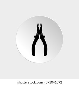 pliers  - black vector icon