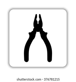 pliers  - black vector icon