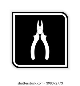 pliers  - black vector icon