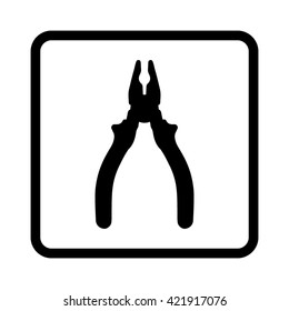 pliers  - black vector icon